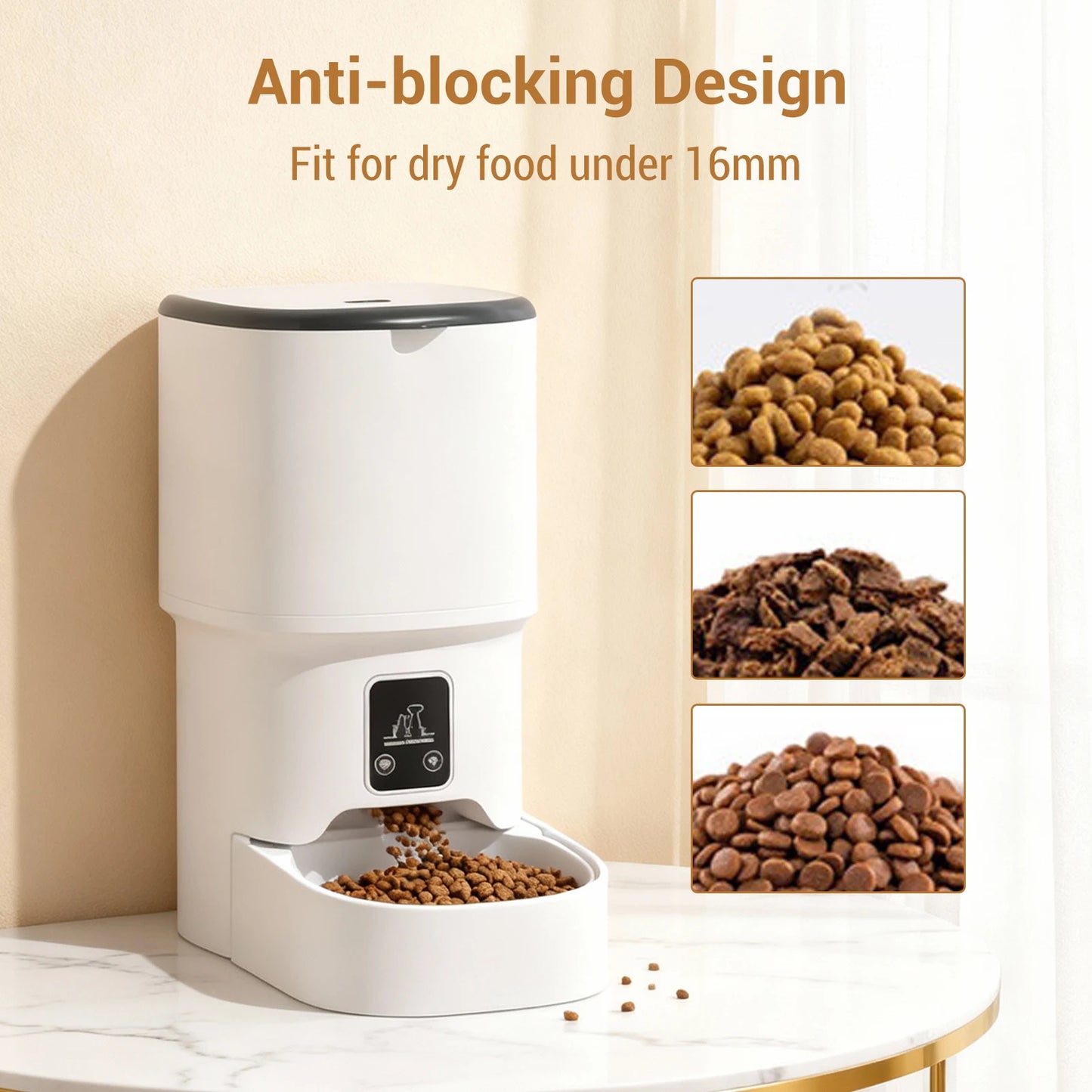 HiMISS Automatic Cat Feeder With Timer Up To Six Meals Daily Programmable Portion Control