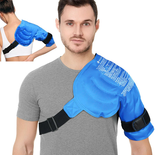 Shoulder Ice Pack Wrap For Cold Therapy Pain Relief With Contoured Fit And Secure Strap