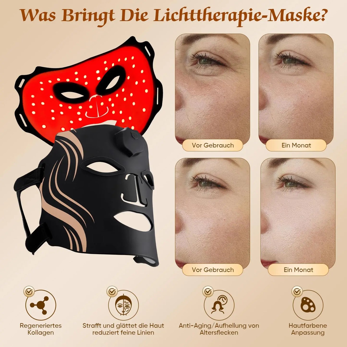UBilli LED Facial Mask Photon Therapy Anti Aging Acne
