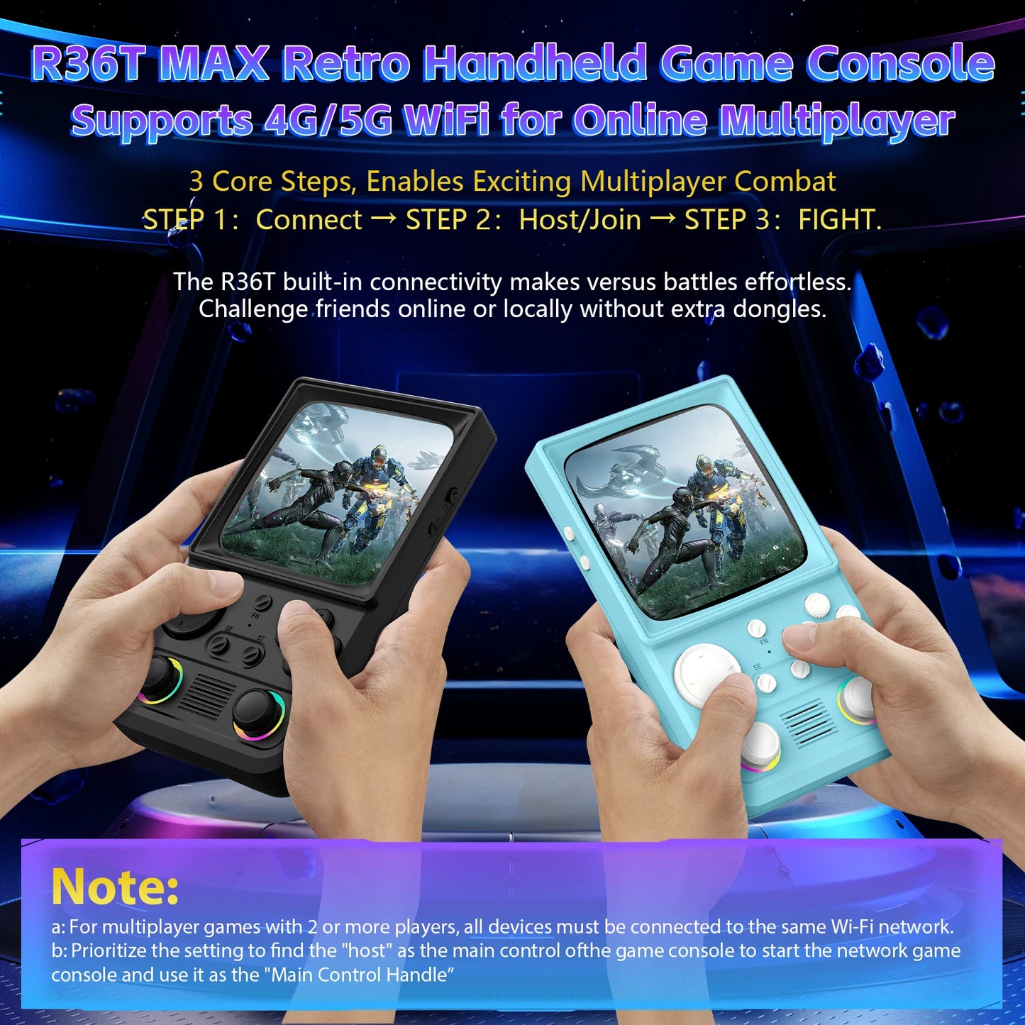 AISLPC R36T MAX Handheld Game Console WiFi Ready Portable Entertainment