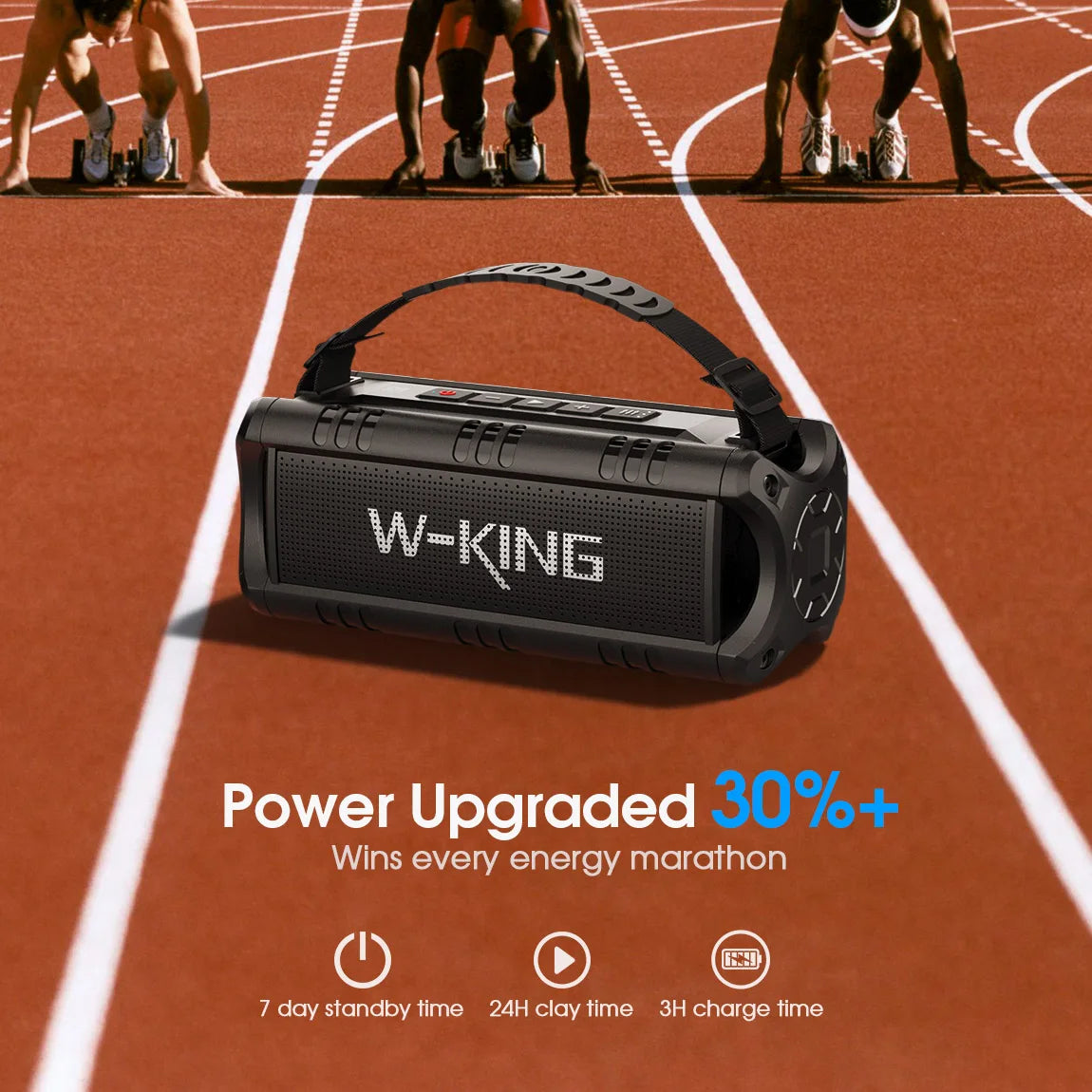 W-KING Bluetooth Speaker 30W Portable Wireless IPX6 Waterproof Outdoor Speaker With 24H Playtime And EQ