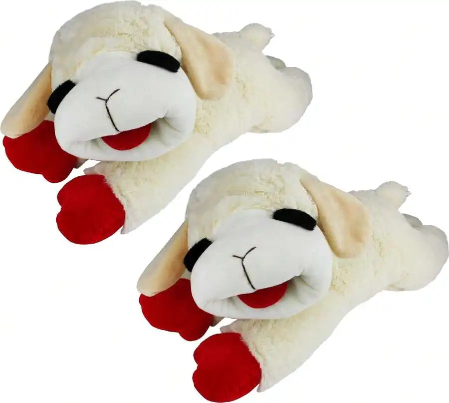 Soft Plush Lamb Dog Toy With Squeaker For Gentle Play