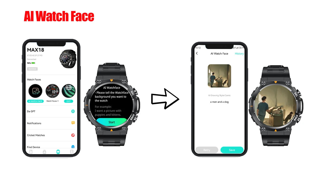 SENBONO MAX18 Smartwatch With AMOLED Display And Bluetooth