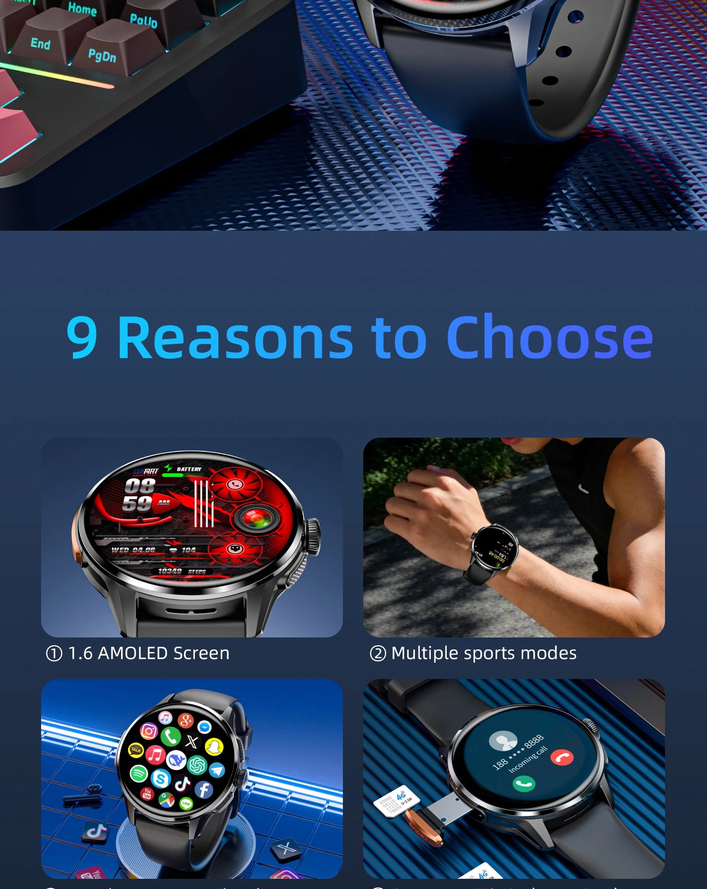 LOKMAT APPLLP 3 Android Smartwatch With 4G And Camera