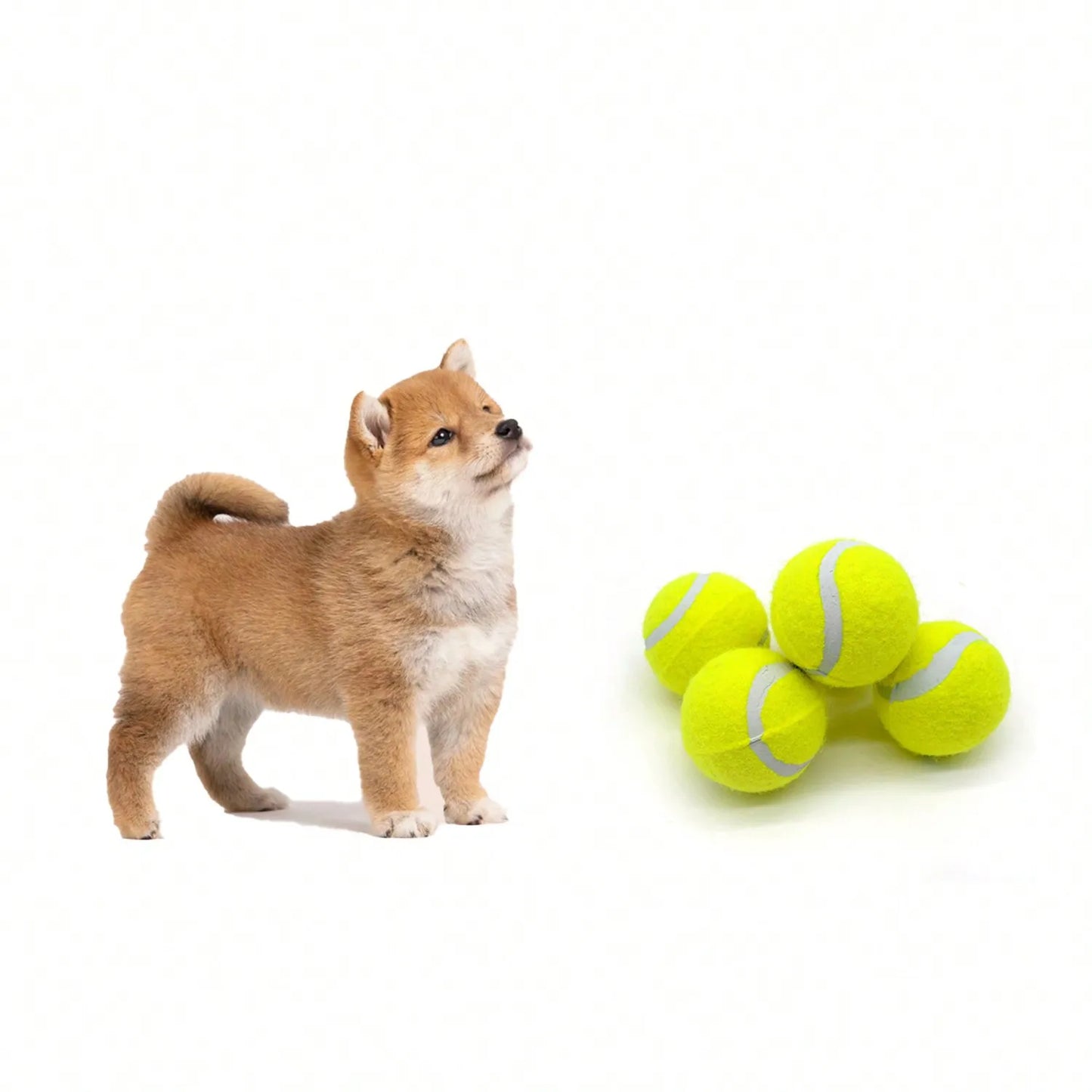 Durable Interactive Dog Tennis Balls With High Stretch Rubber