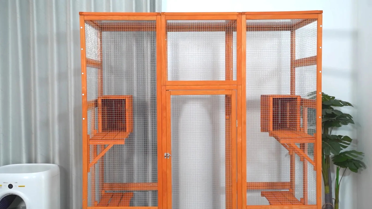 Catio House Outdoor Cat Enclosure Play And Run Window Cage Versatile Safe Outdoor Habitat