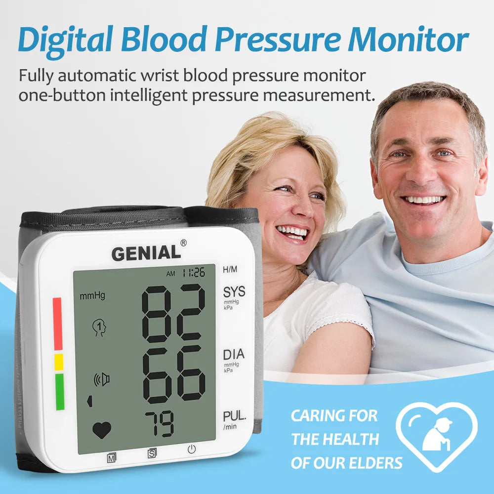 Blood Pressure Wrist Cuff Universal, Large LCD, 2-User
