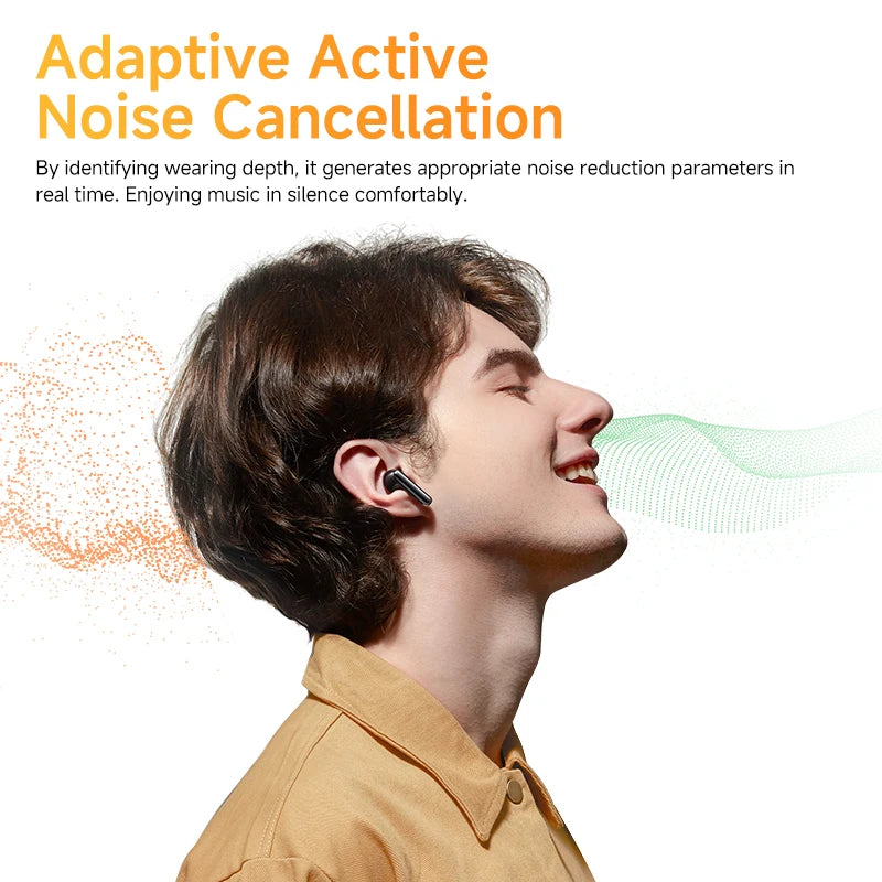 QCY HT10 AilyBuds Pro Wireless Earphones ANC HiRes LDAC Bluetooth Five Three Adaptive Multipoint