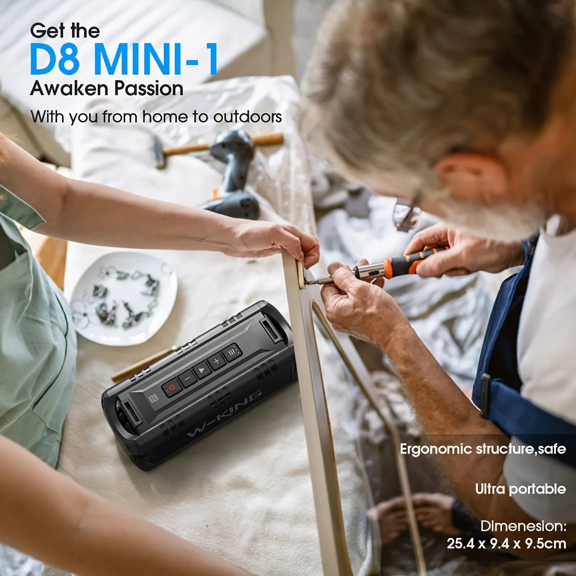 W-KING Bluetooth Speaker 30W Portable Wireless IPX6 Waterproof Outdoor Speaker With 24H Playtime And EQ