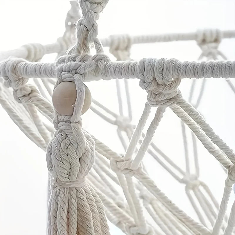 Handwoven Cotton Rope Cat Hammock Durable Heavy-Duty Load-Bearing Pet Bed For Two Cats