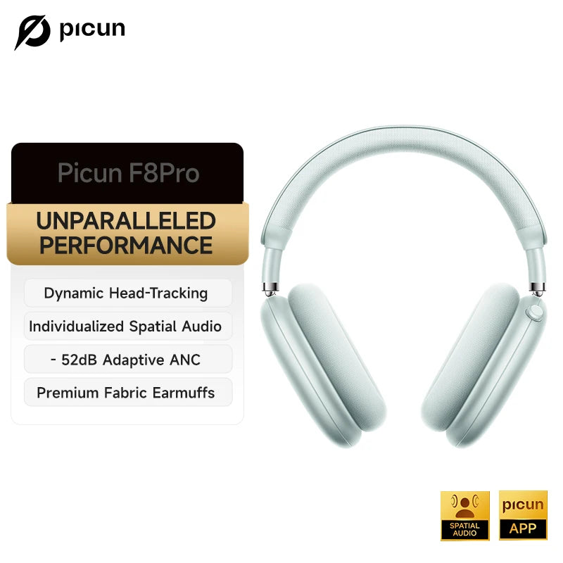 Picun F8 Pro ANC Wireless Headphones With Spatial Audio