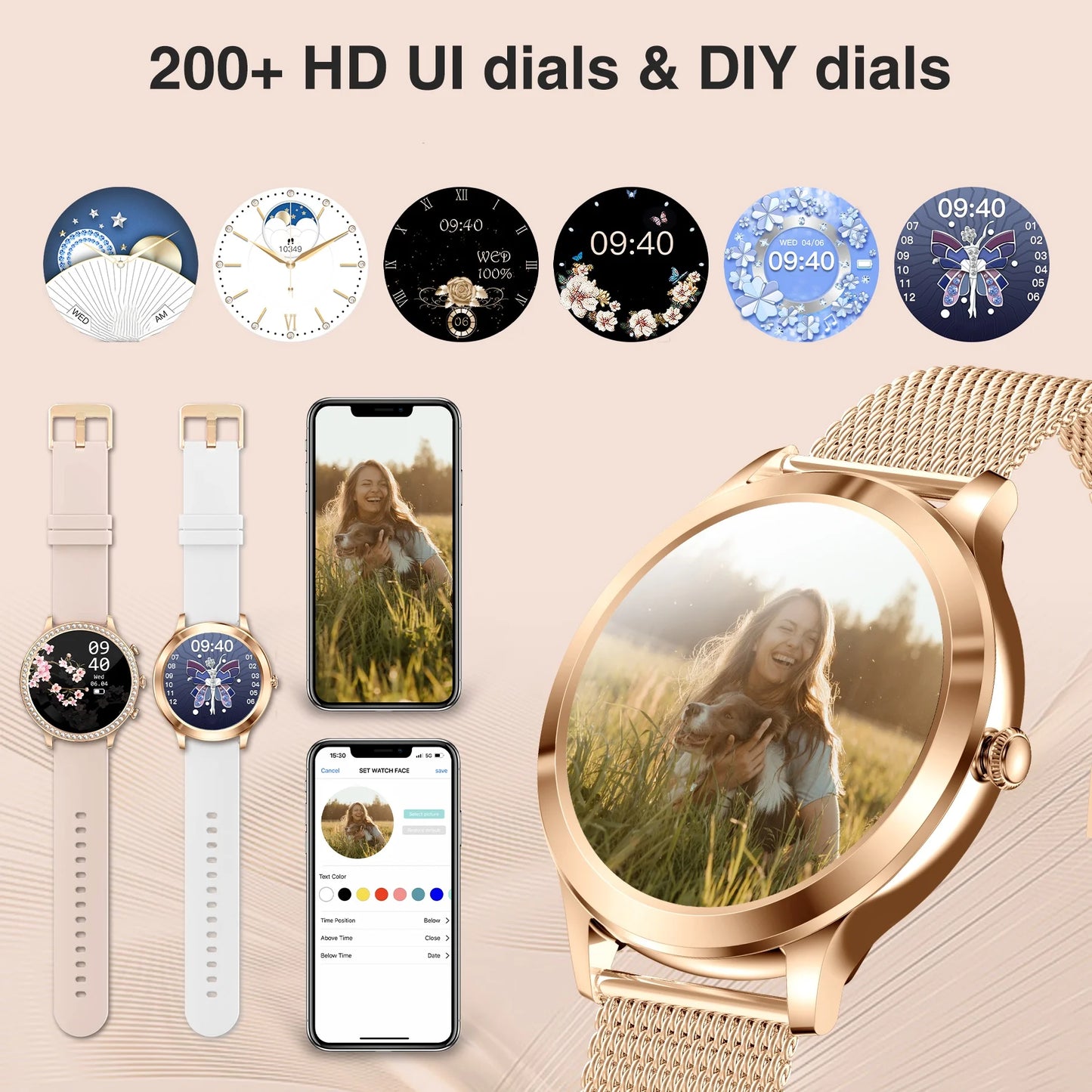 Smart Watch For Women Fitness Tracker With Wireless Calls