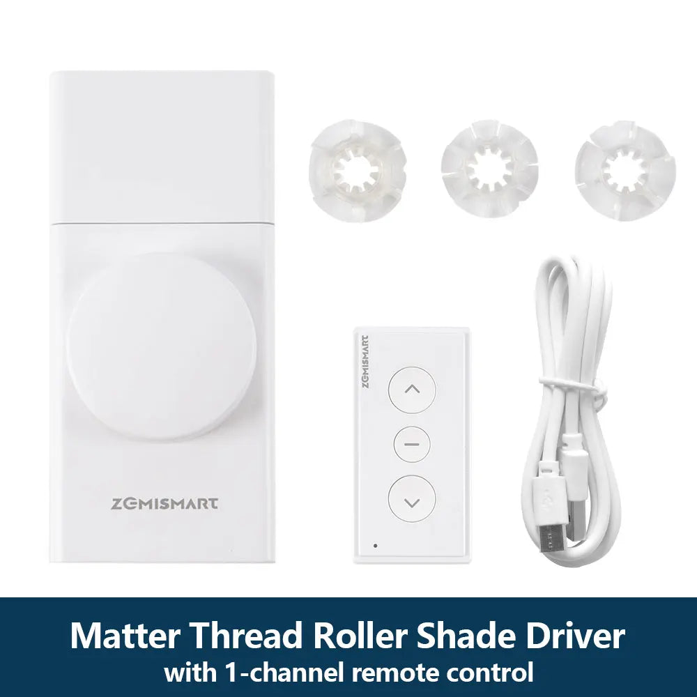 Zemismart Matter Thread Smart Roller Shade Driver HomeKit