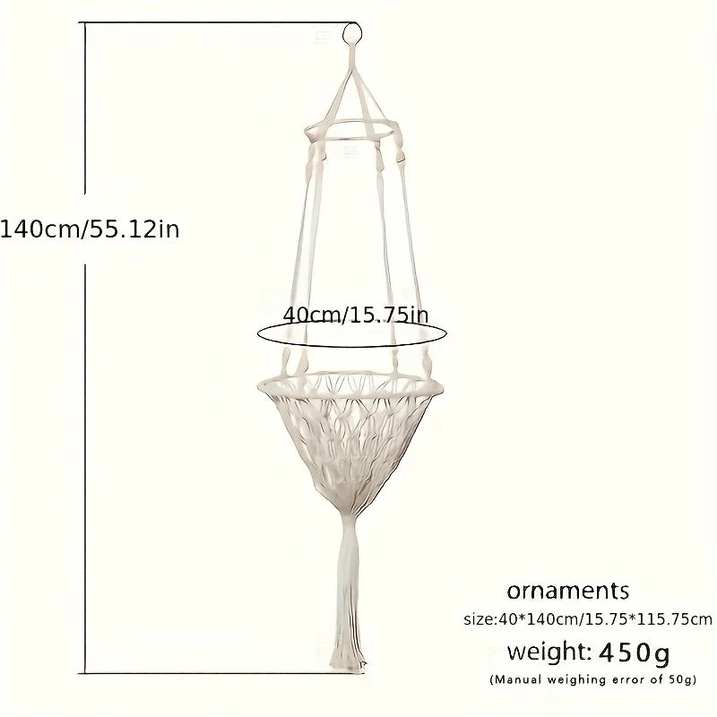 Handwoven Cotton Rope Cat Hammock Durable Heavy-Duty Load-Bearing Pet Bed For Two Cats