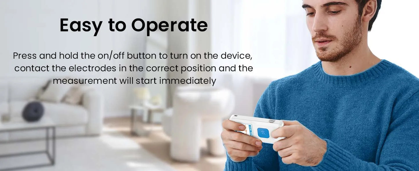 PM10 Portable ECG Monitor Bluetooth With LCD Heart Rate App Support for iOS Android