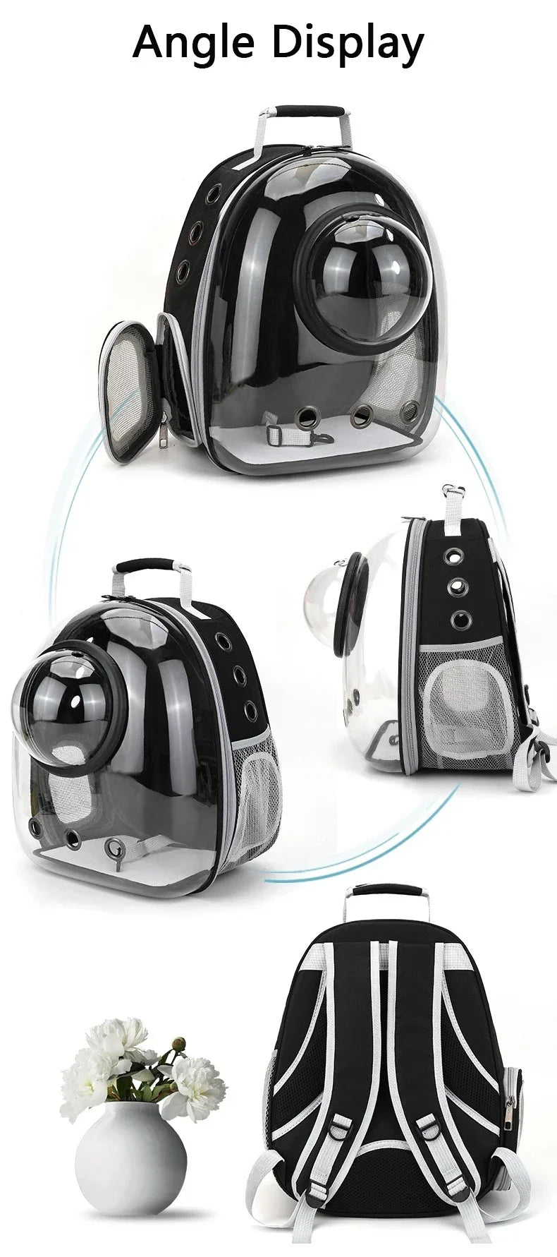 Space Capsule Pet Carrier Backpack For Cats And Dogs