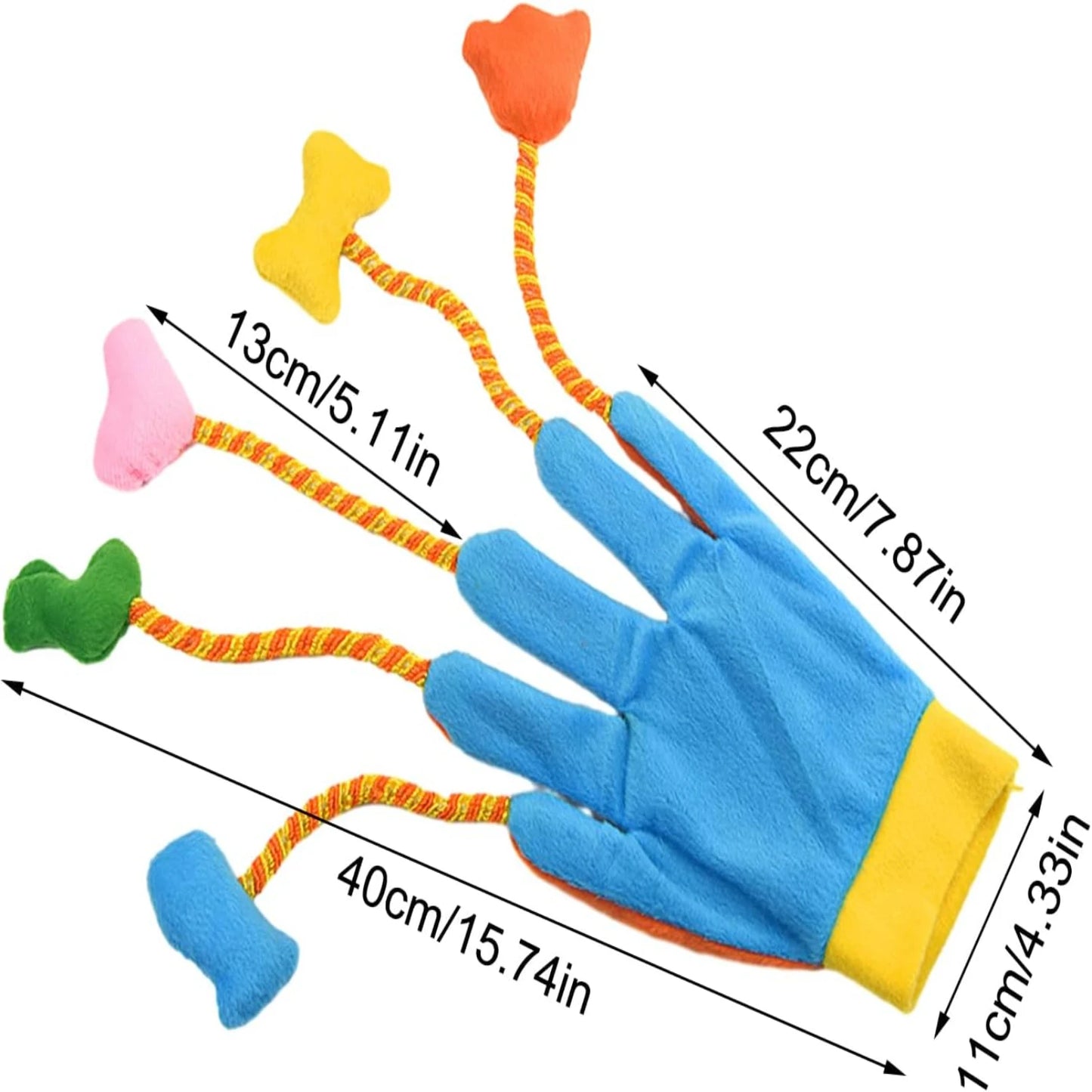 Endless H Engaging Soft Cat Teaser Gloves With Bells For Interactive Kitty Playtime