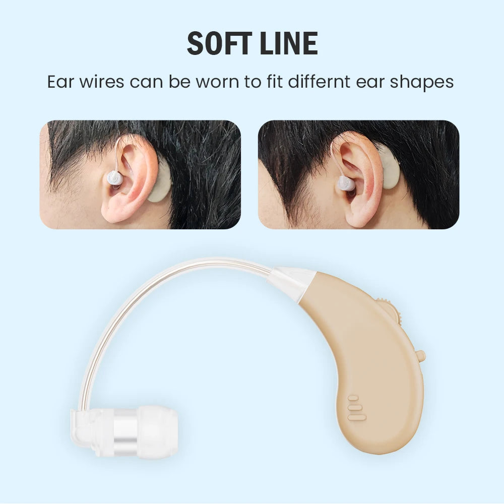 JINGHAO Rechargeable Hearing Aids BTE Behind The Ear Sound Amplifier For Enhanced Hearing