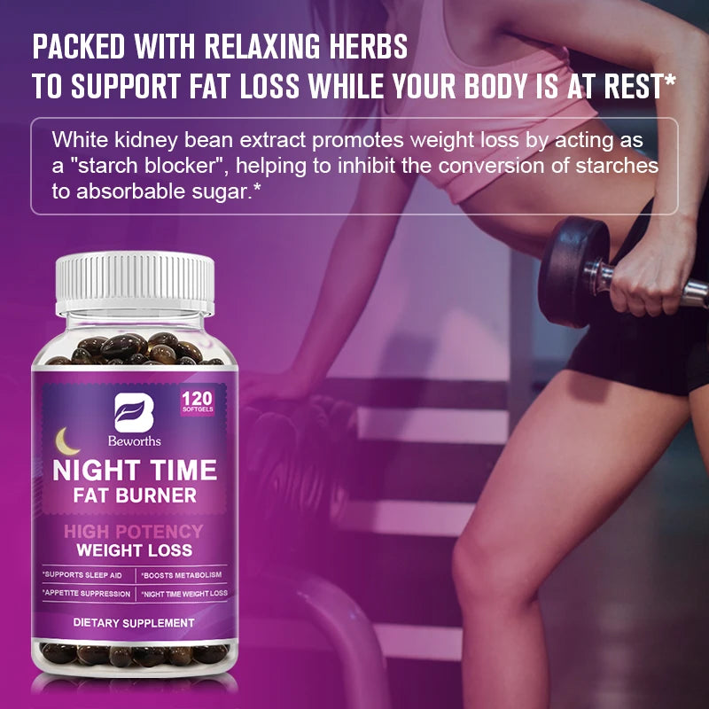 Beworths Night Time Fat Burner Capsule For Weight Loss