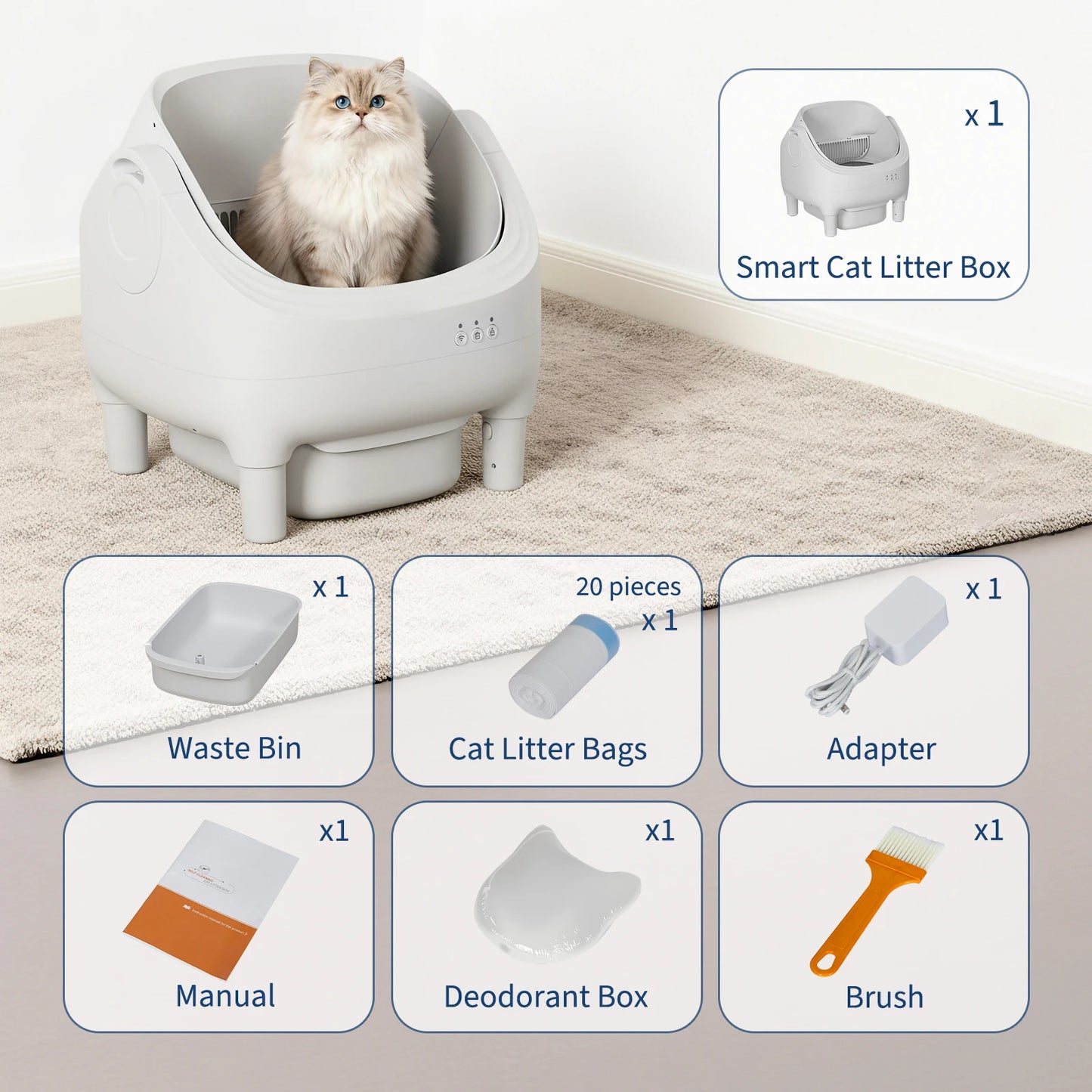 HiMISS Self Cleaning Automatic Cat Litter Box APP Control
