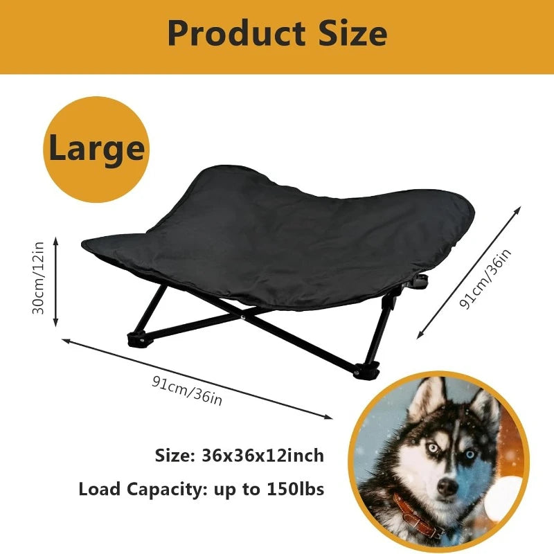 Elevated Portable Dog Bed Raised Pet Cot With Carry Bag