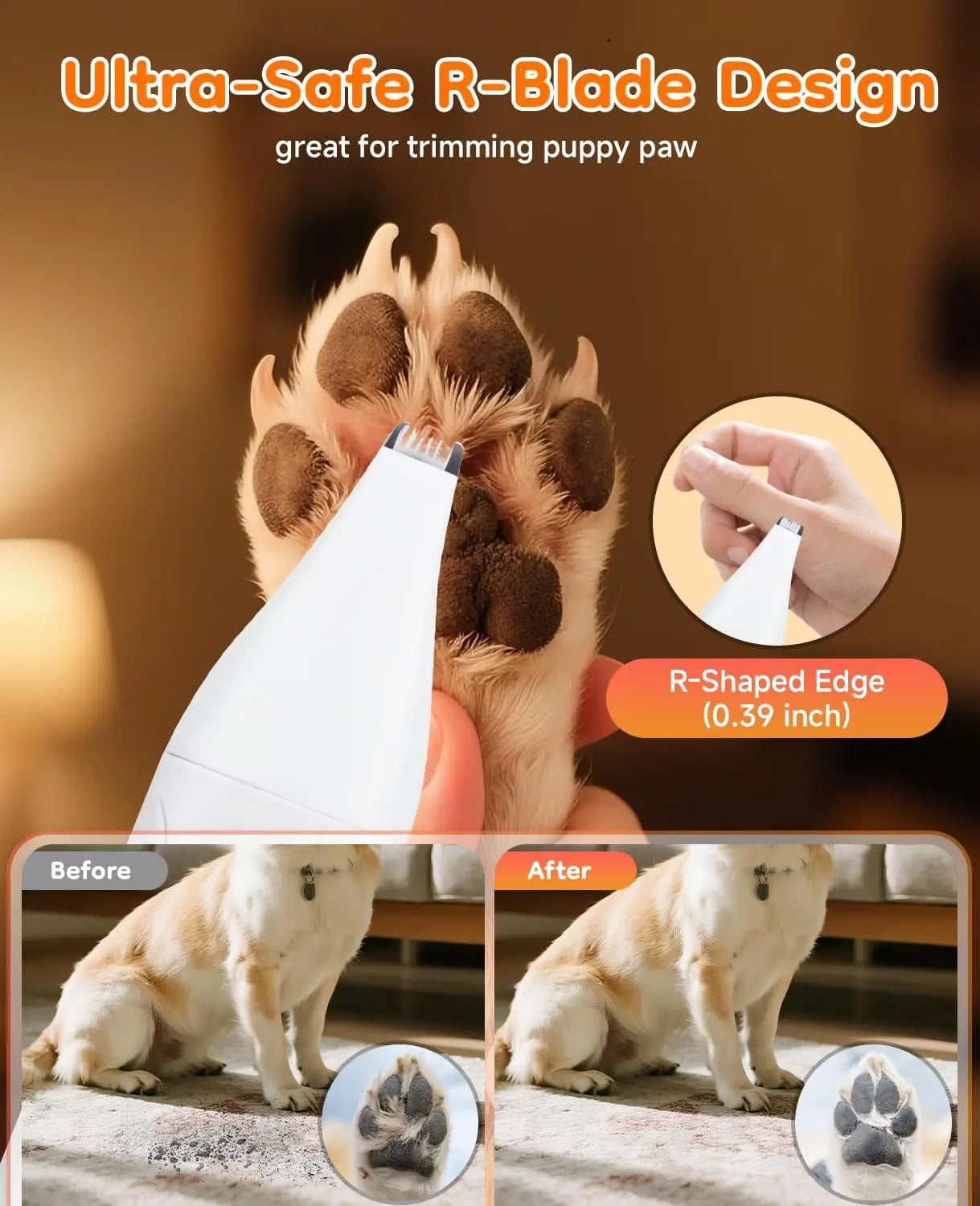 Dog Grooming Kit 14-In-1 Cordless Trimmer And Nail Grinder
