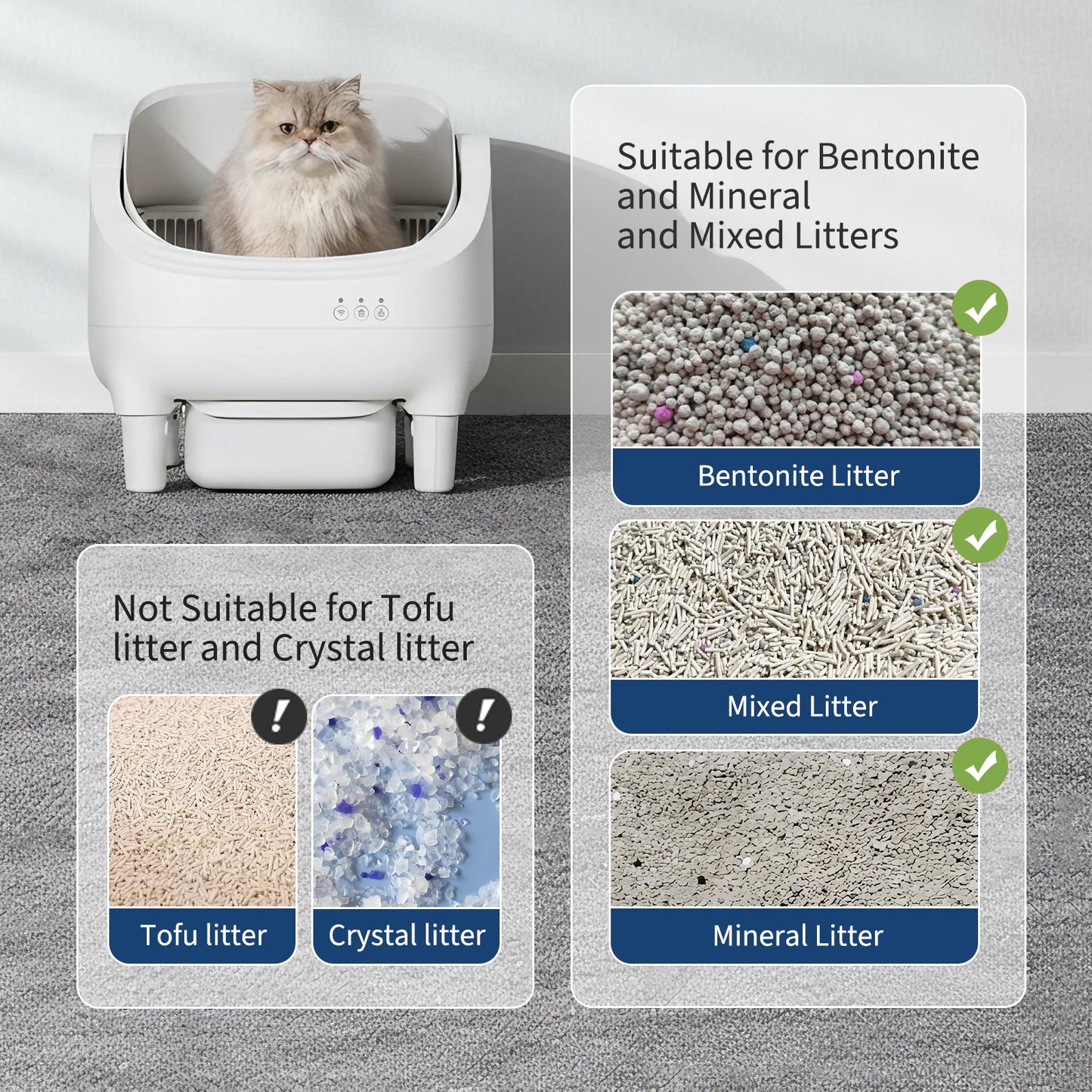 HiMISS Self Cleaning Automatic Cat Litter Box APP Control