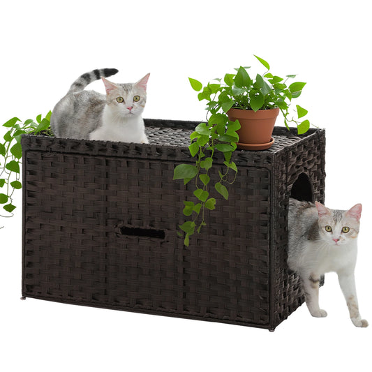 PAWZ Road Rattan Cat Litter Box Enclosure