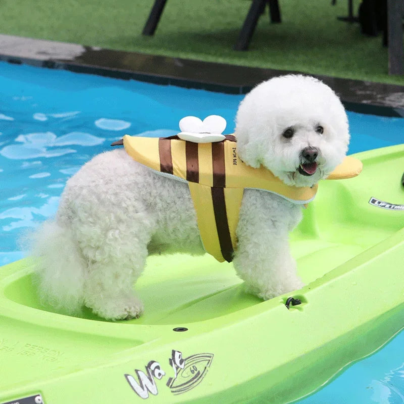 Summer Dog Swimsuit And Life Jacket Waterproof Harness Breathable Pet Safety Gear