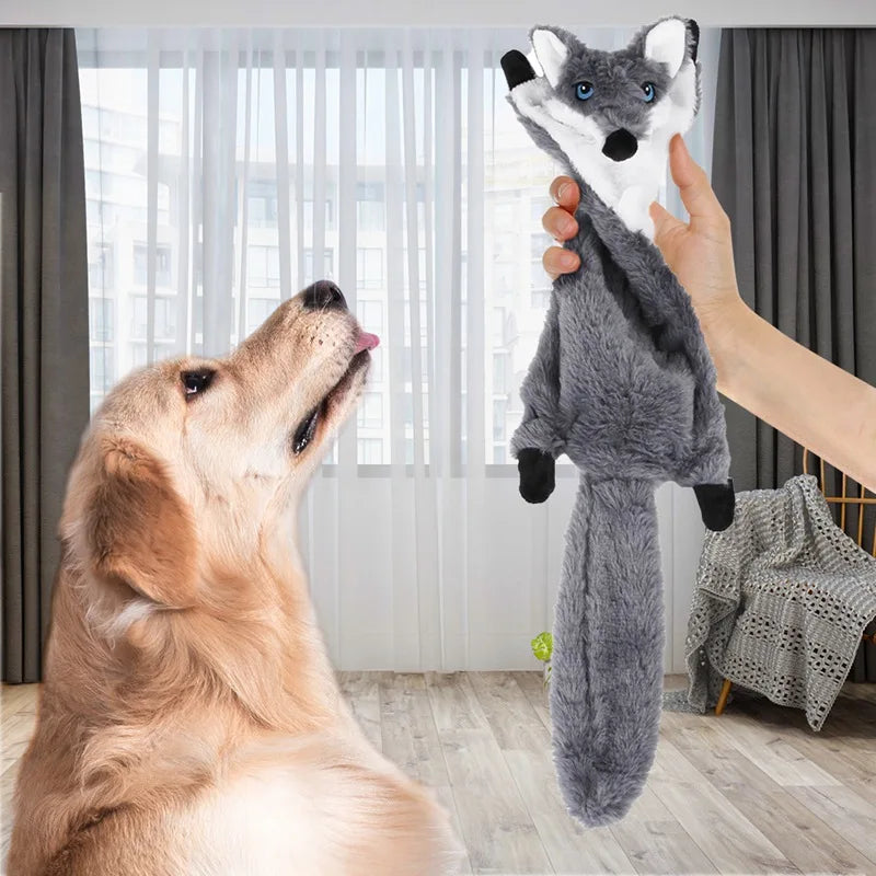 Soft Plush Dog Toy With Squeaker Bite Resistant Interactive Chew Toy For Dogs And Puppies