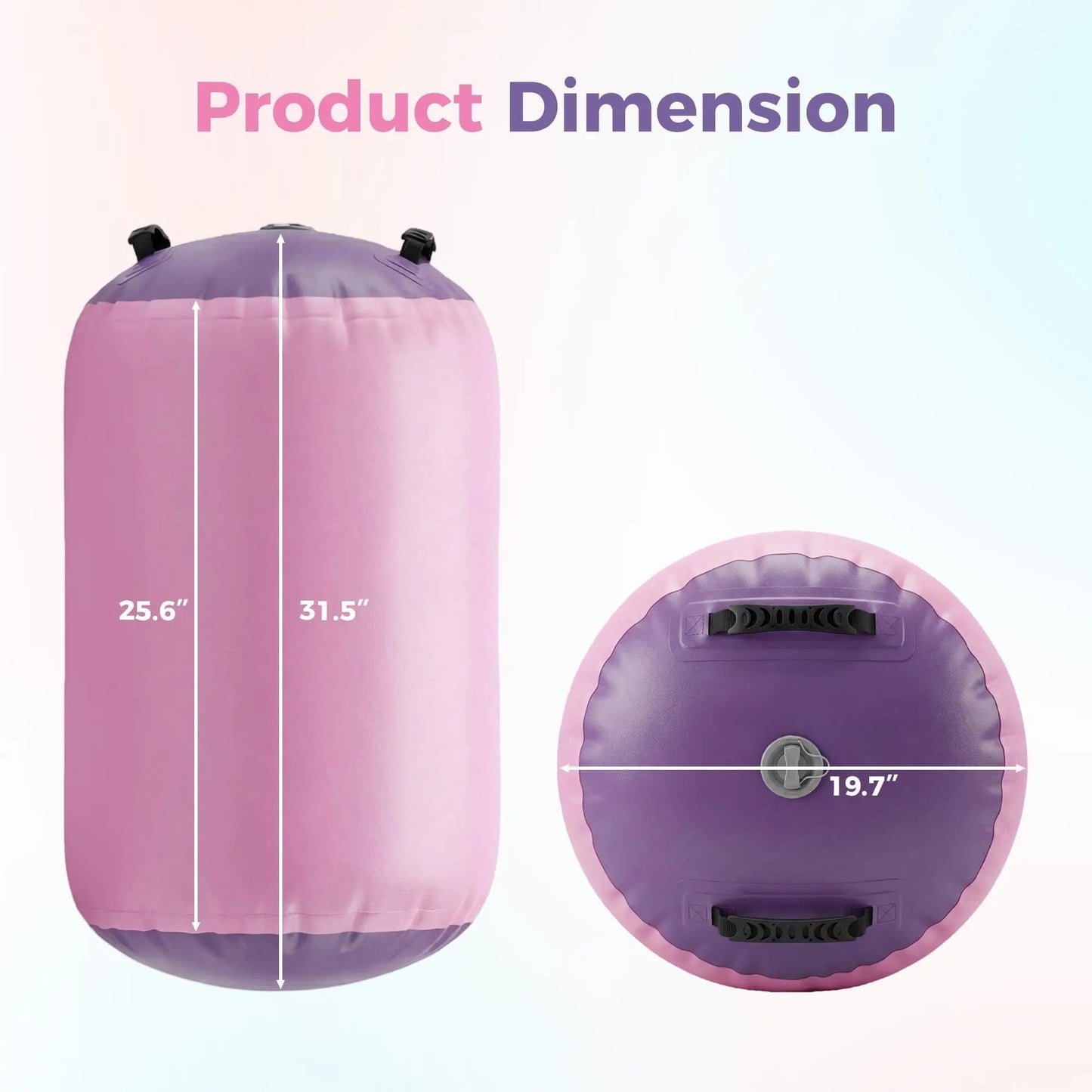 Studyset Gymnastics Air Roller Inflatable Tumbling Mat Backhandspring Track