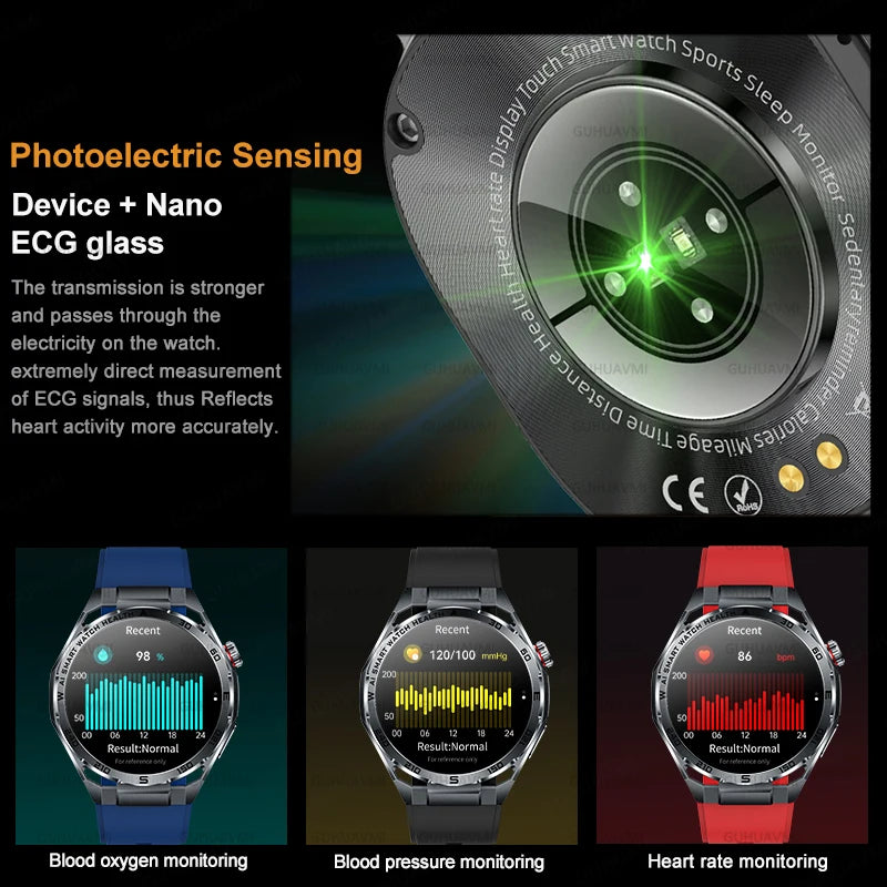 Smart Health Watch With ECG And PPG Body Fat Analysis Uric Acid BP Blood Oxygen Bluetooth Calling
