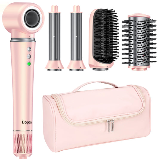 BOPCAL 5-In-1 Hair Dryer Hot Air Comb And Curling Tool