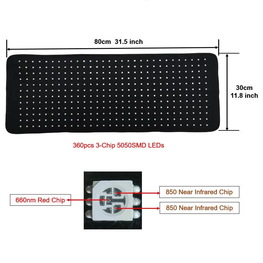 ZONGKUNG Red Light Therapy Pad 660nm 850nm Infrared Wrap Belt
