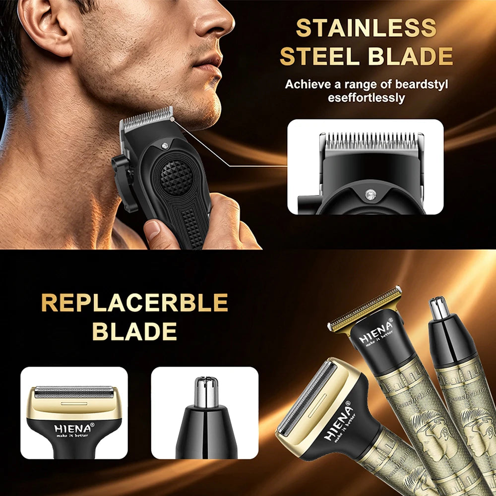 Hiena 3in1 Trimmer For Men Beard Nose Hair Clipper