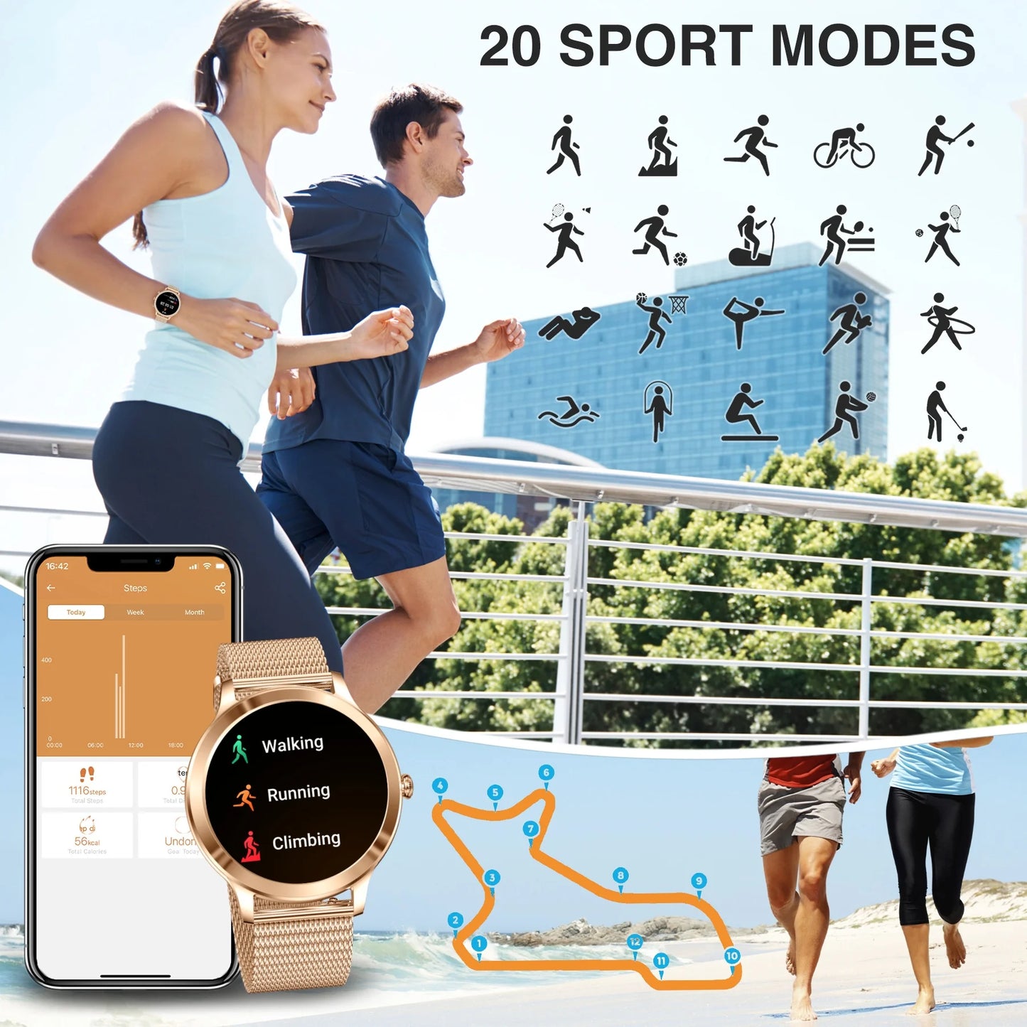Smart Watch For Women Fitness Tracker With Wireless Calls