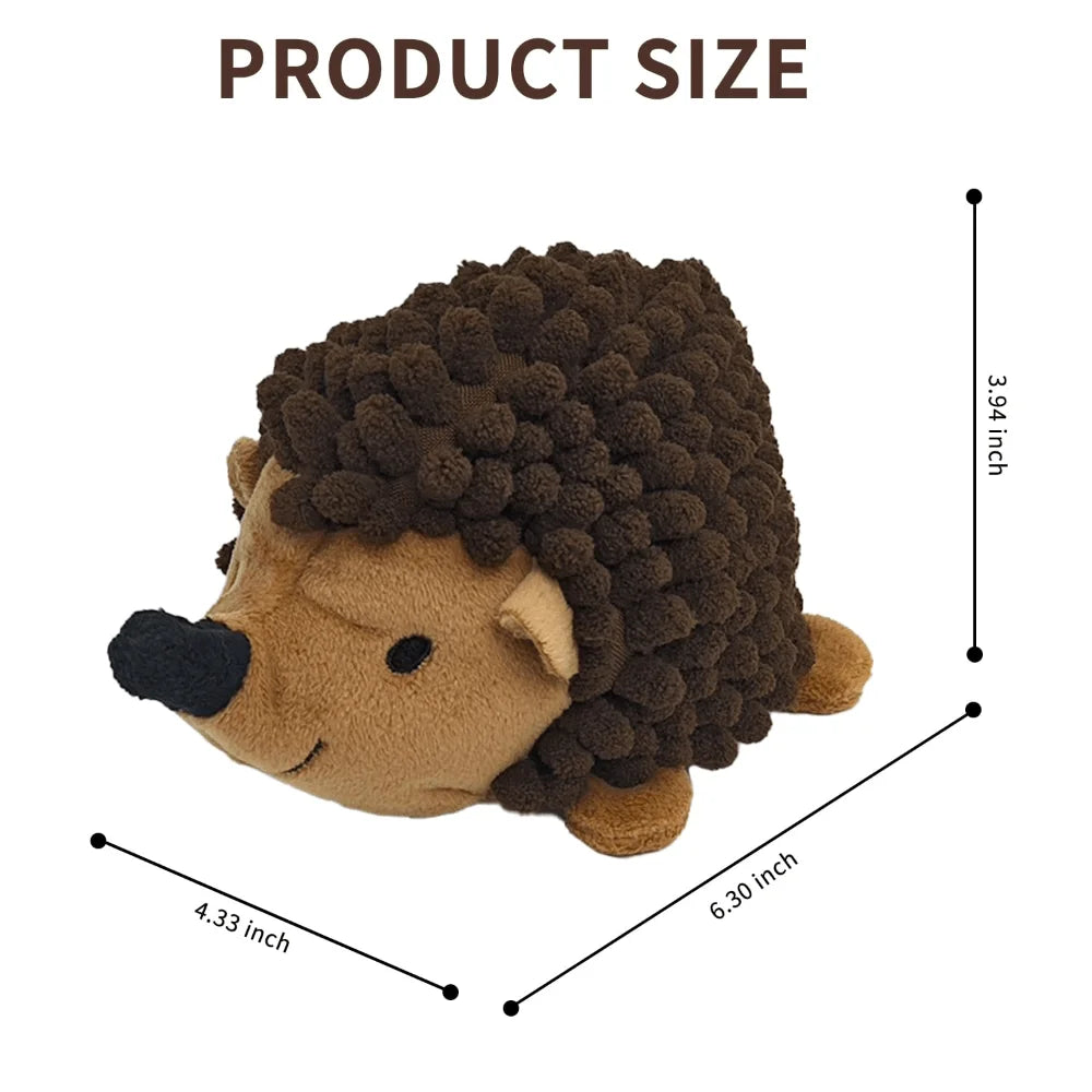 Plush Hedgehog Dog Toy Squeaky No Stuffing for Small Pets