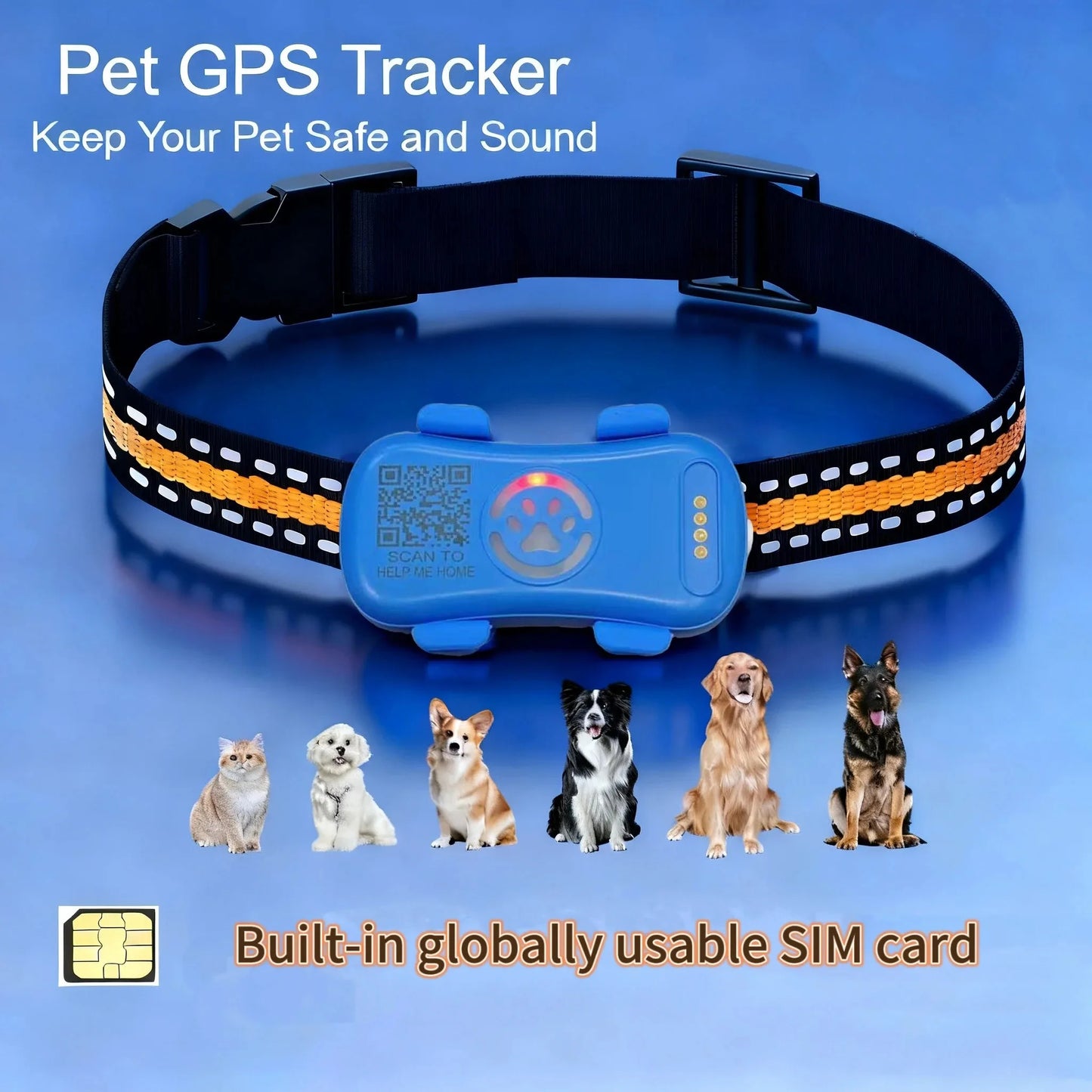 Wanwaytech GPS Pet Tracker Real Time Global Tracking For Dogs And Cats With Alerts