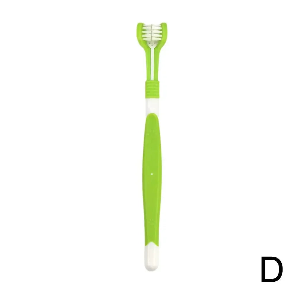 Three Sided Pet Toothbrush Three Head Dental Cleaning Tool For Dogs And Cats Oral Care