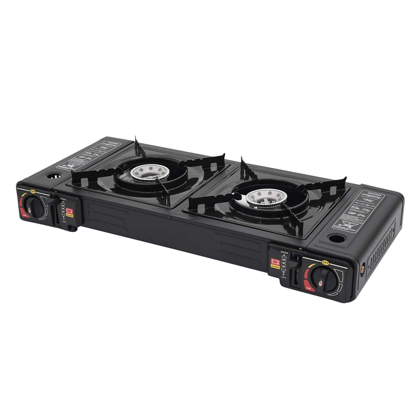 Portable 2 Burner Camping Stove With Storage Case Outdoor