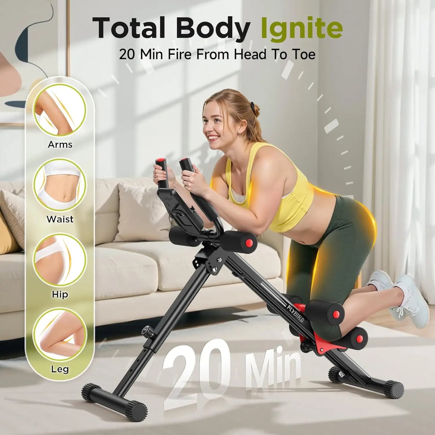 Adjustable Ab Workout Machine For Full Body Home Gym