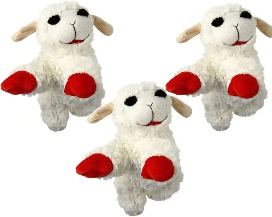 Soft Plush Lamb Dog Toy With Squeaker For Gentle Play