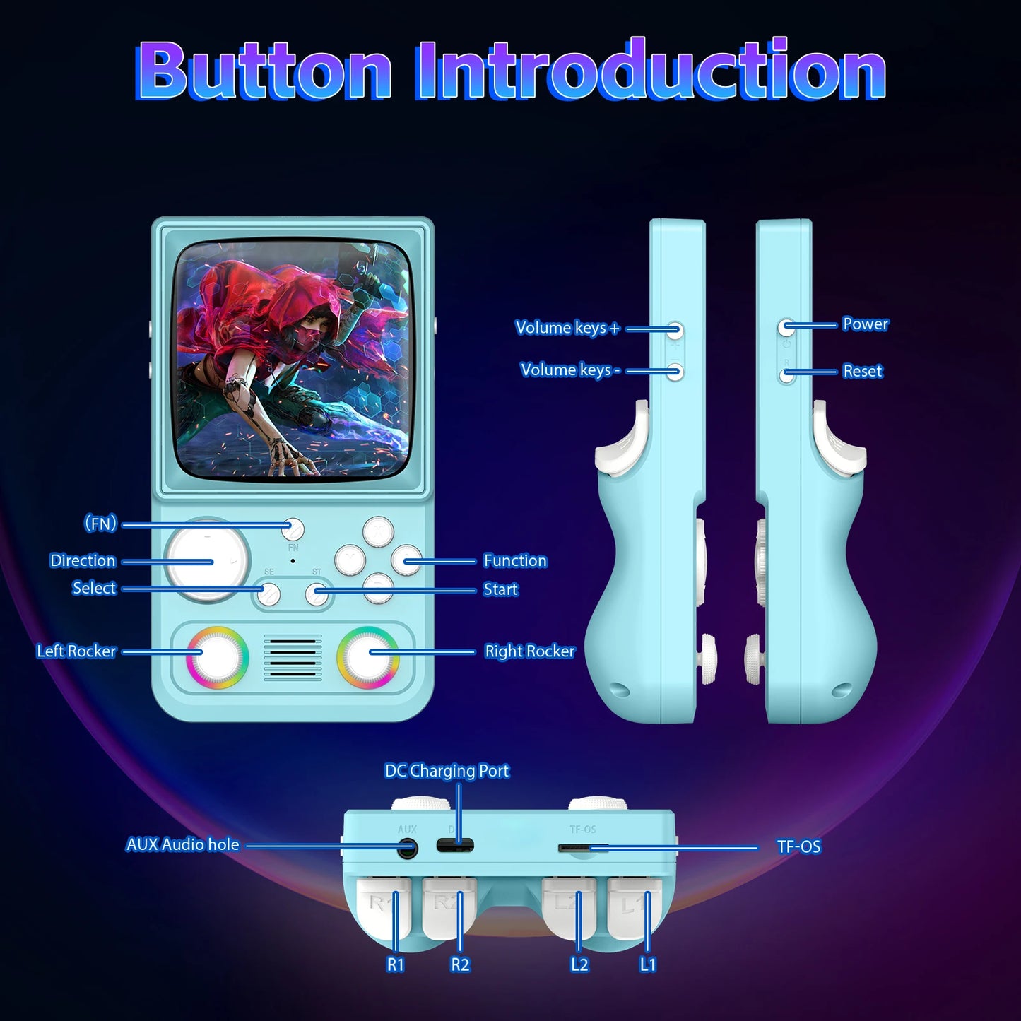 AISLPC R36T MAX Handheld Game Console WiFi Ready Portable Entertainment