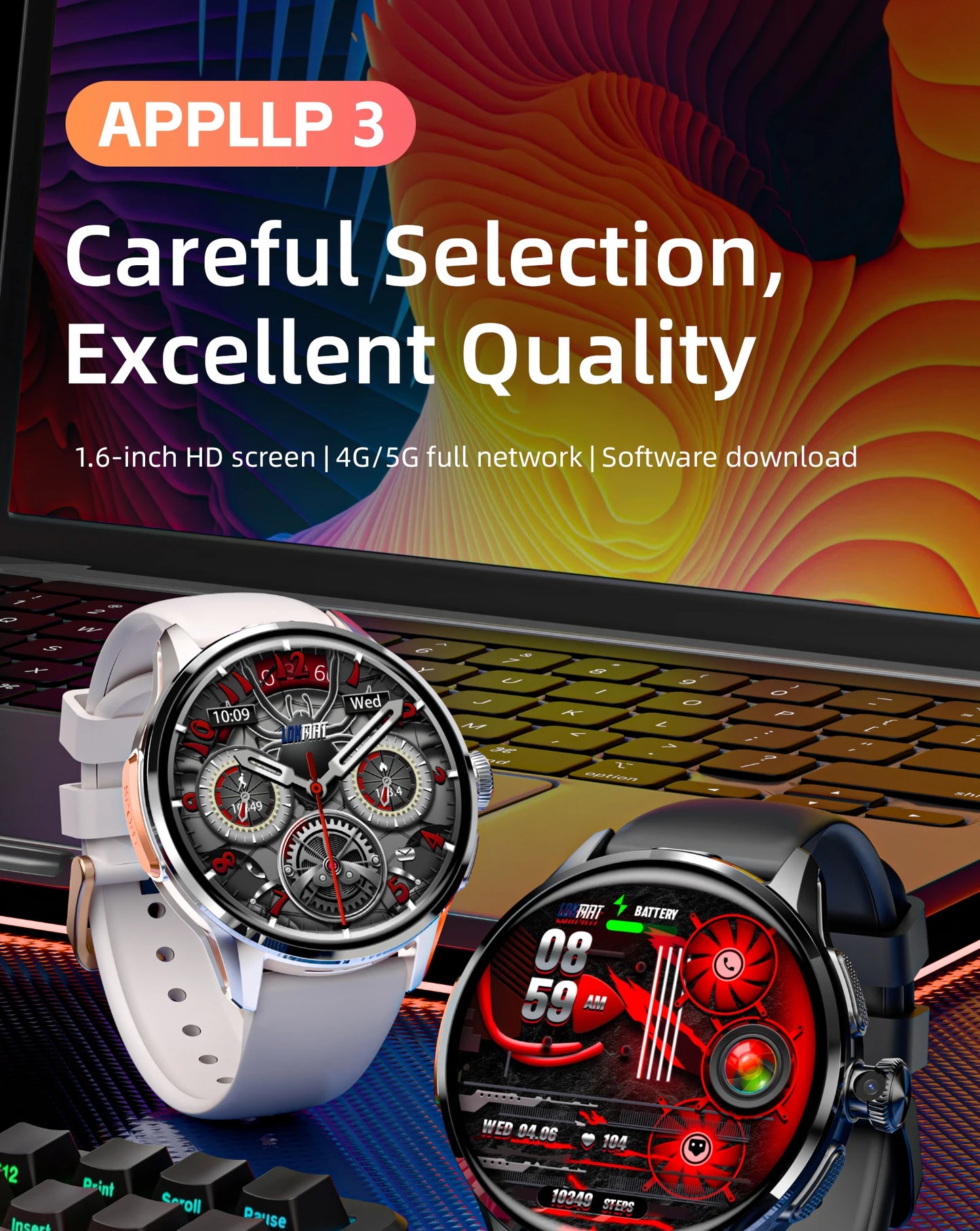 LOKMAT APPLLP 3 Android Smartwatch With 4G And Camera