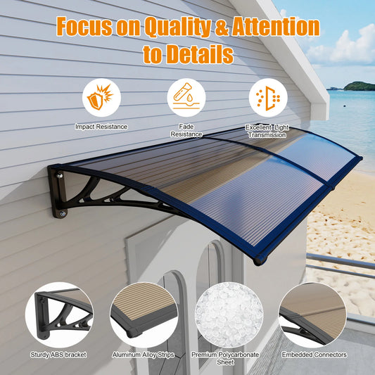 GUANSU-CN Panels Awning For Door Window Canopy PC Materials