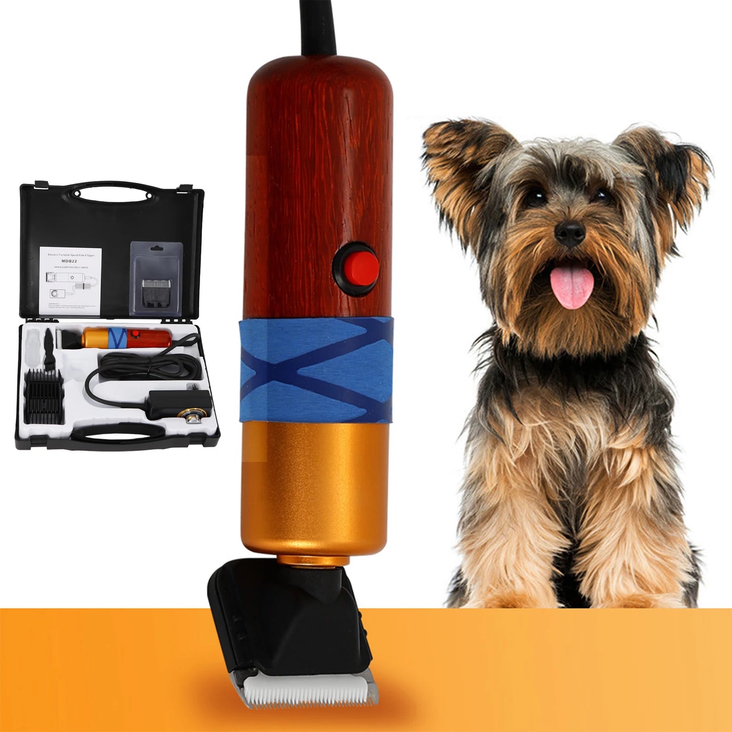 Low Noise Pet Hair Clipper Professional Electric Variable Speed