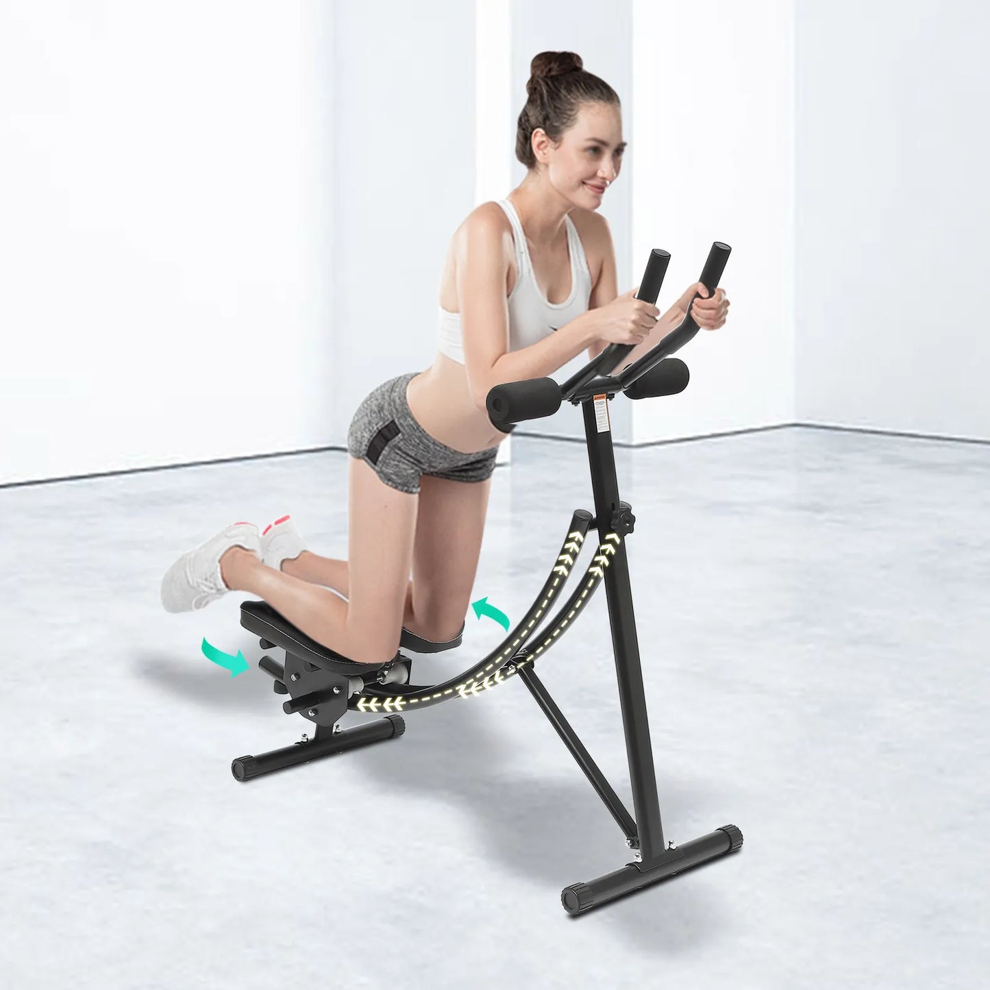 Foldable Abdominal Exerciser With 3 Gears LED Display