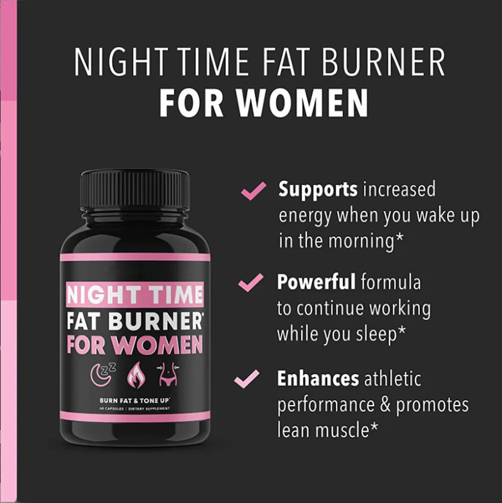 LISM Night Time Fat Burner For Women Pills For Belly Fat, Metabolism And Appetite Control