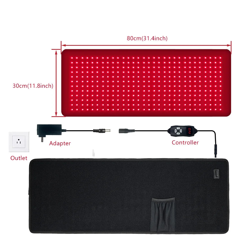 ZONGKUNG Red Light Therapy Pad 660nm 850nm Infrared Wrap Belt