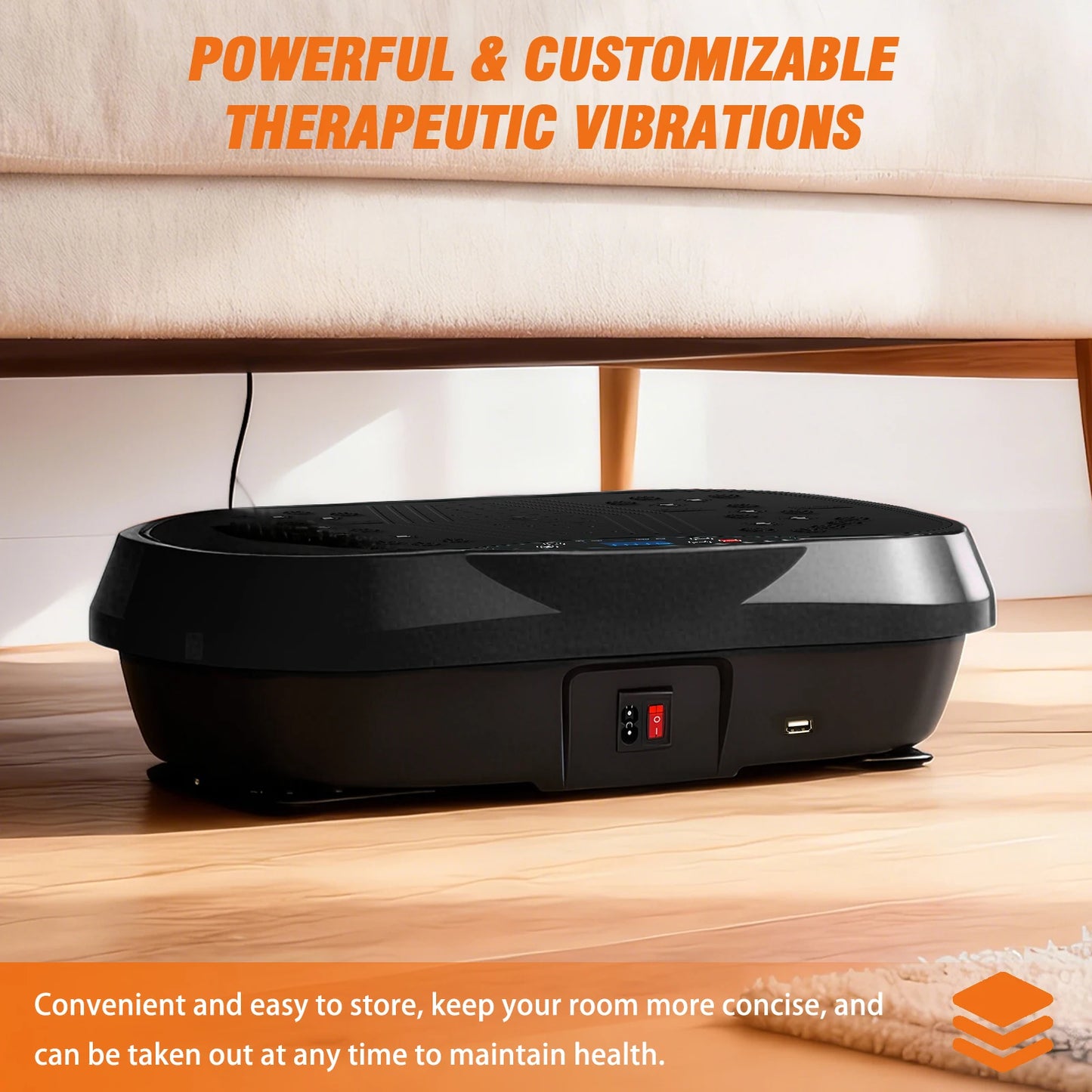 Portable Vibration Plate Exercise Machine With Resistance Bands